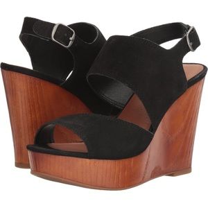 Lucky Brand Women's Lattela Wedge Black Sandal